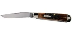 Case Trapper Brown Bone, Peach Seed Jig, 42650, 6254 SS Pocket Knife -Knife Shop CE42650 03 case