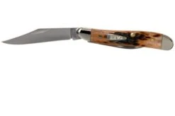 Case Peanut Brown Bone, Peach Seed Jig, 42656, 6220 SS Pocket Knife -Knife Shop CE42656 03 case