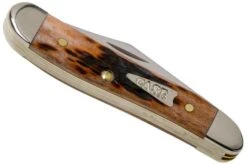 Case Peanut Brown Bone, Peach Seed Jig, 42656, 6220 SS Pocket Knife -Knife Shop CE42656 04 case