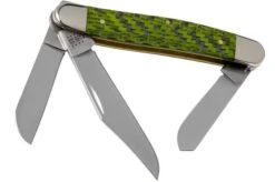 Case Stockman Green & Black Carbon Fibre-G10 Weave Smooth, 50712, 10347 SS Pocket Knife