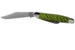 Case Stockman Green & Black Carbon Fibre-G10 Weave Smooth, 50712, 10347 SS Pocket Knife -Knife Shop CE50712 03 case
