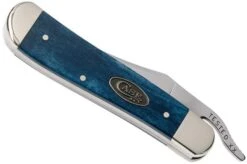 Case Russlock Mediterranean Blue Bone, Smooth, 52802, 61953L SS Pocket Knife -Knife Shop CE52802 04 case
