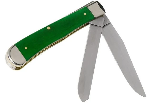 Case Trapper Brilliant Green Bone, Smooth, 52820, 6254 SS Pocket Knife 2 Case Trapper Brilliant Green Bone, Smooth, 52820, 6254 SS Pocket Knife - Image 2