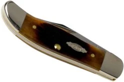 Case Pocket Hunter Dark Molasses Bone, Sawcut, 83142, 61165 SS Pocket Knife -Knife Shop CE83142 04 case