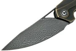 Civivi Plethiros C904DS-3 Damascus, Brass Pocket Knife, Elijah Isham Design -Knife Shop CIC904DS 3 03 civivi