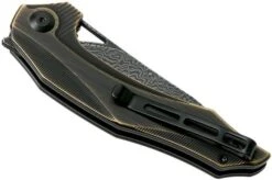 Civivi Plethiros C904DS-3 Damascus, Brass Pocket Knife, Elijah Isham Design -Knife Shop CIC904DS 3 04 civivi