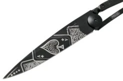 Deejo Tattoo Black 37g, Ebony, Good Luck 1GB000151 Pocket Knife -Knife Shop DJ1GB000151 03 deejo