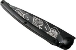 Deejo Tattoo Black 37g, Ebony, Good Luck 1GB000151 Pocket Knife -Knife Shop DJ1GB000151 04 deejo