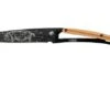 Deejo Tattoo Black 37g, Olive, Primes Cuts 1GB000152 Pocket Knife