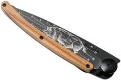 Deejo Tattoo Black 37g, Olive, Primes Cuts 1GB000152 Pocket Knife -Knife Shop DJ1GB000152 04 deejo