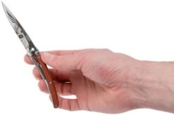 Deejo Tattoo 27g, Coralwood, Latino Skull 9AB024 Pocket Knife -Knife Shop DJ9AB024 08 deejo