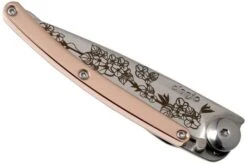 Deejo Tattoo Gold Black 27g, Pink Gold Gilded, Cherry Blossom DJ9AM000023 Pocket Knife -Knife Shop DJ9AM000023 04 deejo