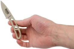 ESEE Candiru Desert Tan CAN-DT Neck Knife With Black Sheath + Belt Clip -Knife Shop EE CAN DT 05 esee knives v201901