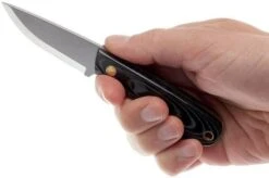 Brisa Necker 70, Black Micarta, Leather Sheath 9806 -Knife Shop ENZ 9806 06 enzo necker 70 enz 9806 06