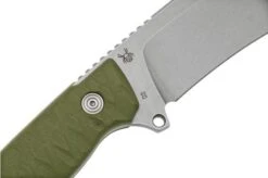 Black Fox Golem, Stonewashed D2 Blade, OD Green G10 Fixed Knife -Knife Shop FOBF 757OD 05 blackfox