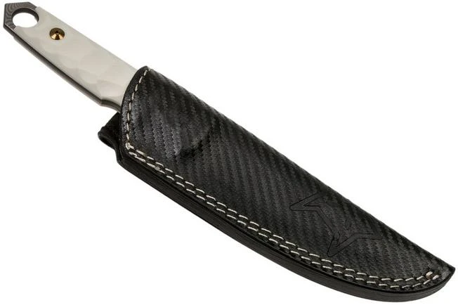 Fox Knives Ryu FX-634DES Elforyn Super Tusk, Herringbone Damascus, Fixed Knife, Black Roc Knives Design 6 Fox Knives Ryu FX-634DES Elforyn Super Tusk, Herringbone Damascus, Fixed Knife, Black Roc Knives Design - Image 6