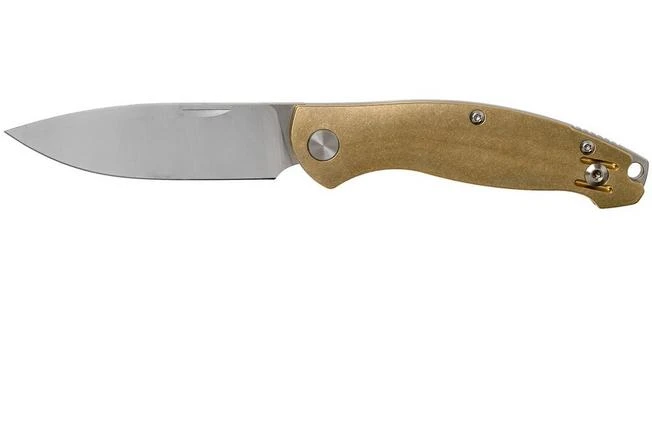 GiantMouse ACE Farley Brass, Satin Pocket Knife, Ansø And Voxnaes Design 1 GiantMouse ACE Farley Brass, Satin Pocket Knife, Ansø And Voxnaes Design