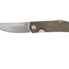 GiantMouse ACE Clyde Green Canvas Micarta, Brass, Pocket Knife, Ansø En Voxnaes Design