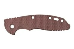 Rick Hinderer XM18 Skinny 3,5” Scale, Textured Burgundy Canvas Micarta