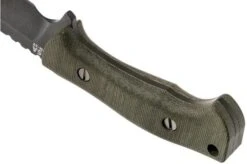 Rick Hinderer Ranch Bowie Green Canvas Micarta, DLC Stonewashed, Bowie Knife -Knife Shop HRK TRB DLC GM 04 rick hinderer knives