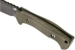 Rick Hinderer Ranch Bowie Green Canvas Micarta, DLC Stonewashed, Bowie Knife -Knife Shop HRK TRB DLC GM 05 rick hinderer knives