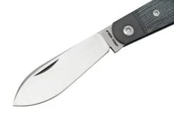 Jack Wolf Low Drag Jack DRAG-01-BLK, Black Canvas Micarta, Slipjoint Pocket Knife -Knife Shop JW DRAG 01 BLK 03 jackwolf