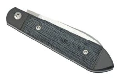 Jack Wolf Low Drag Jack DRAG-01-BLK, Black Canvas Micarta, Slipjoint Pocket Knife -Knife Shop JW DRAG 01 BLK 06 jackwolf