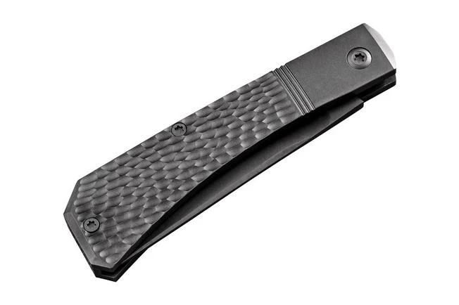 Jack Wolf Pioneer Jack PIONE-01-TI-JI DLC Black Jigged Titanium, Slipjoint Pocket Knife 4 Jack Wolf Pioneer Jack PIONE-01-TI-JI DLC Black Jigged Titanium, Slipjoint Pocket Knife - Image 4