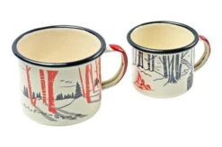 Knivesandtools Enamel Set E-SET-02, Mugs 8 Cm & 10 Cm, Enamel Mugs -Knife Shop KT E SET 02 03 kato