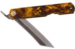 Higonokami Pocket Knife 7,4 Cm SPE2, SK-carbon Steel, Tortoise Shell -Knife Shop KT HIGO SPE2 06 higonokami kt higo spe2 06