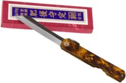 Higonokami Pocket Knife 7,4 Cm SPE2, SK-carbon Steel, Tortoise Shell -Knife Shop KT HIGO SPE2 09 higonokami kt higo spe2 09