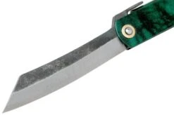Higonokami Pocket Knife 7.3 Cm HIGOCJB, Blue Paper Steel, Jade Black Green Glitter Enamel -Knife Shop KT HIGOCJB 03 higonokami