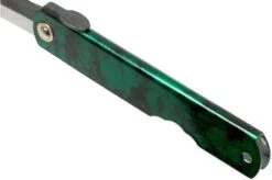 Higonokami Pocket Knife 7.3 Cm HIGOCJB, Blue Paper Steel, Jade Black Green Glitter Enamel -Knife Shop KT HIGOCJB 06 higonokami
