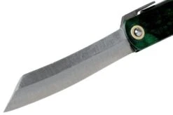 Higonokami Pocket Knife 7.3 Cm HIGOCJ, Blue Paper Steel, Jade Black Green Glitter Enamel -Knife Shop KT HIGOCJ 03 higonokami