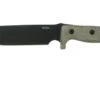 LionSteel M7B CVG Black, Green Canvas Micarta Fixed Knife, Molletta Design