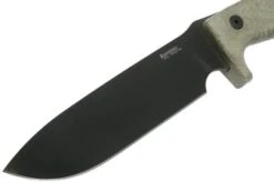 LionSteel M7B CVG Black, Green Canvas Micarta Fixed Knife, Molletta Design -Knife Shop LI M7B CVG 03 lionsteel
