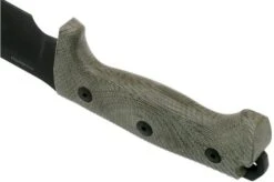 LionSteel M7B CVG Black, Green Canvas Micarta Fixed Knife, Molletta Design -Knife Shop LI M7B CVG 04 lionsteel