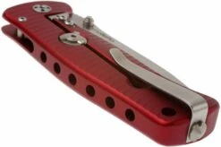 LI-SR2A-OS LionSteel SR-2A-OS, Aluminum, Red/satin -Knife Shop LI SR2A RS 05 lionsteel li sr2a rs d5