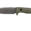 LionSteel T5B-CVG Green Canvas Micarta Black Fixed Knife