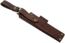 LT Wright Genesis Scandi Grind, A2, Desert Ironwood, Leather Sheath, Bushcraft Knife -Knife Shop LT GEN SC DIW LS 07 lt wright
