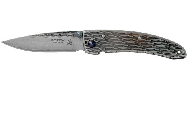 Mcusta Nami Small Damascus MC-0111D Pocket Knife 1 Mcusta Nami Small Damascus MC-0111D Pocket Knife