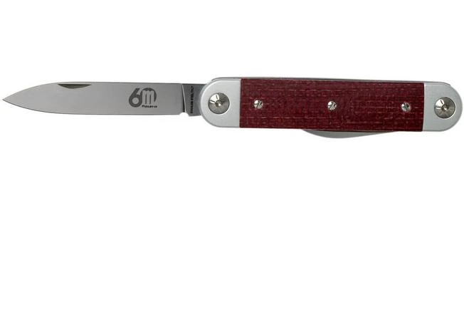 Maserin 60° Knife Sessantesimo 195/MCR Red Micarta Pocket Knife 3 Maserin 60° Knife Sessantesimo 195/MCR Red Micarta Pocket Knife - Image 3
