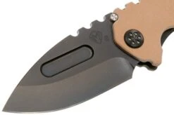 Medford Praetorian Genesis G 3V, PVD Droppoint Blade, Coyote G10 Handle, PVD Hardware Pocket Knife -Knife Shop MF 21 GN 02 03 medford