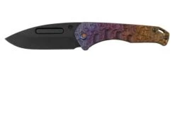 Medford Prae Slim, S45VN PVD Drop Point Blade, Violet Bronze Jasmine Fade Handle Pocket Knife