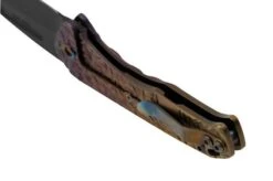 Medford Prae Slim, S45VN PVD Drop Point Blade, Violet Bronze Jasmine Fade Handle Pocket Knife -Knife Shop MF 23 PS 01 04 medford