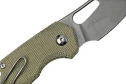 MKM Isonzo FX03M-2GC Cleaver M390, Green Canvas Micarta Pocket Knife, Jesper Voxnaes Design 10 MKM Isonzo FX03M-2GC Cleaver M390, Green Canvas Micarta Pocket Knife, Jesper Voxnaes Design -Knife Shop MMK FX03M 2GC 05 mkm