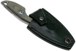 MKM Mikro 2 Wharncliffe, Stonewashed Green Canvas Micarta Neck Knife, Jesper Voxnaes Design -Knife Shop MMK MR02 GC 06 mkm knives