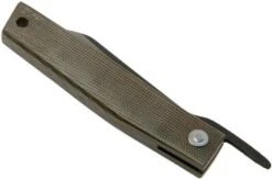 Ohta FK7 Higonokami-pocket Knife, Green Canvas Micarta -Knife Shop OHTA OFF FK7 M G 04 ohta knives