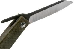 Ohta FK7 Higonokami-pocket Knife, Green Canvas Micarta -Knife Shop OHTA OFF FK7 M G 06 ohta knives