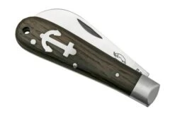 Otter Anchor Knife 171 RML Small Stainless, Smoked Oak, Stainless Anchor, Pocket Knife -Knife Shop OR171RML 06 otter